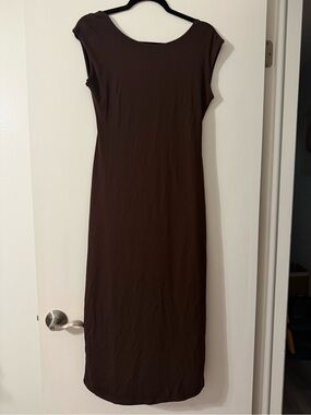 See You Monday Brown Backless Dress